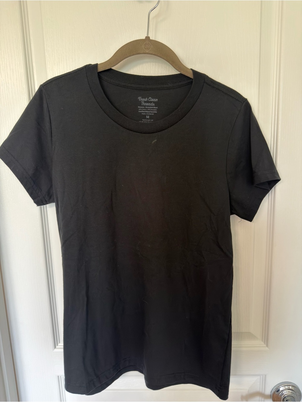 Everyday Black Crew Neck Tee by Fresh Clean Threads